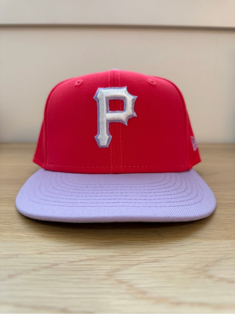 New Era 9FIFTY Red & Light Purple 'P' Pirates Embroidered Baseball Cap - 0200